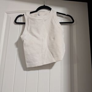 White Longline Sports Bra